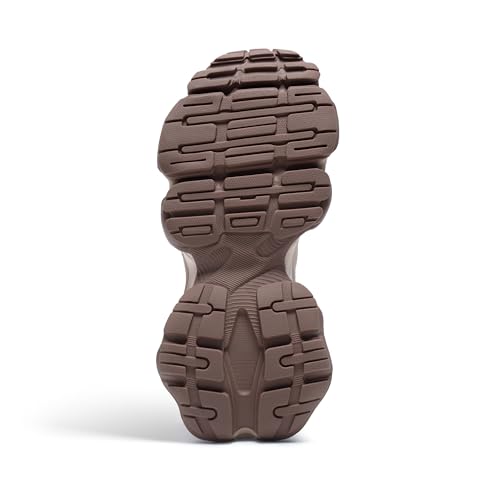 Chunky Sneakers for Women, Womens Fashion Sneakers, Leather Comfortable Dad Shoe Lace-Up Platform Walking Running Shoes3