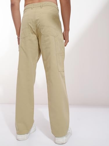 Image of Highlander Men's Utility Pocket Cargo Trousers | Durable & Functional | Carpenter Fit | Outdoor Ready | Trouser for Men | Men Trousers