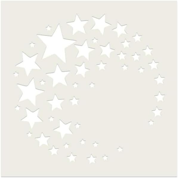 Star Circle Emboss-Ink Layering Stencil Set - wh