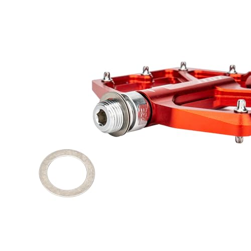 uikios 10 Stück Fahrrad-Abstandshalter, Edelstahl, Pedal-Unterlegscheibe, Abstandshalter, Fahrradpedal-Dichtungen, Kurbel, Abstandshalter, Rennrad-Zubehör