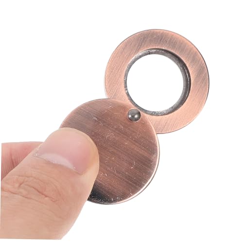 Tofficu 2pcs Cubierta para Mirilla de Puerta de Cobre para Mayor Privacidad, Protector de Mirilla para Seguridad en el Hogar y Hotel, Acabado Marrón Claro, Autoadhesiva miniatura 3