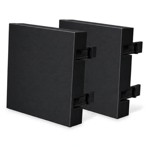 Image of MX Blank Dummy Cover Plate, 1 Module 45x45 mm Modular Socket Faceplate, Black Wall Cover, Pack of 2 for Electrical and AV Installations