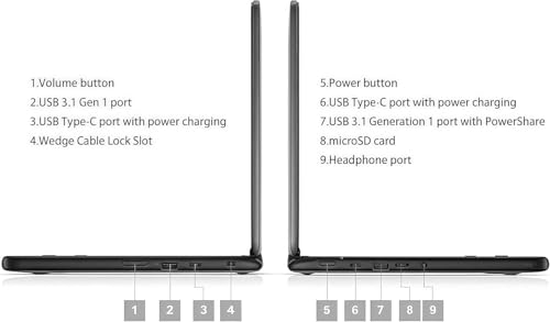 Dell Chromebook 11 3100 2 in 1 Laptop, 11,6 Zoll Touchscreen Notebook, Intel Celeron N4020, 4GB RAM, 32GB SSD, Japanische Tastatur, Chrome OS (Generalüberholt)
