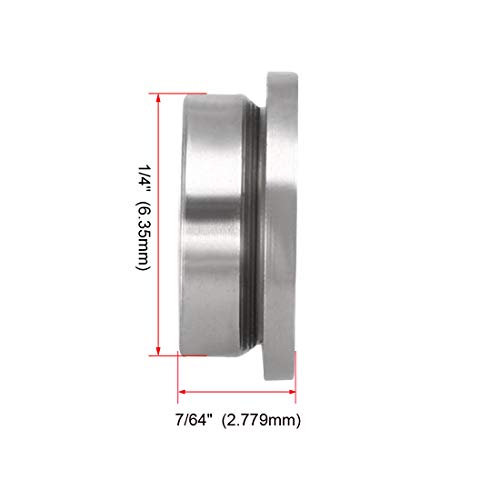 Rodamientos de bola de brida FR144ZZ en miniatura blindados de metal, 10 uds 3