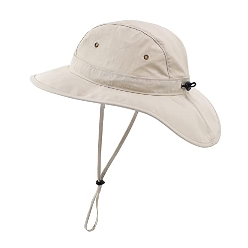 Image of Home Prefer Summer UPF 50+ Men's Bucket Sun Hat Wide Brim Fishing Hat Safari Hat