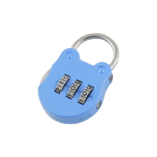 Image of Aexit Arabic Number Padlocks & Hasps 3 Digit Wheel Resettable Coded Combination Padlocks Lock Blue