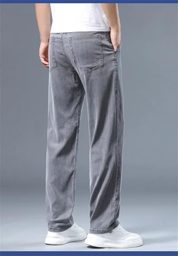 Men's Denim Pants Loose Straight Soft Business Casual Classic Thin Denim Pants3