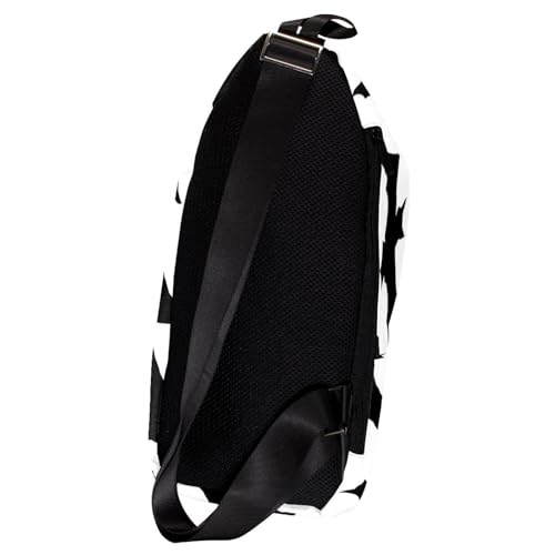 Sac à dos à bandoulière noir et multicolore avec imprimé graphique - 2