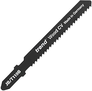 Trend JB/T119B Professional Jigsaw Blade - For plastics and acrylics, pack of 5, Black, 4.0 mm*185.0 mm*80.0 mm