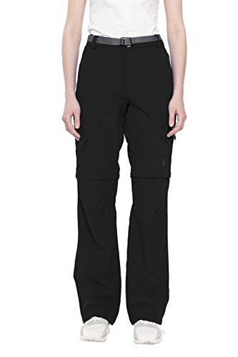 Little Donkey Andy Women's Lightweight Convertible Pants Zip-Off Quick Dry Hiking Pants Black Size XL