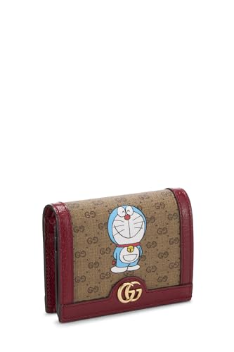Pre-Loved Doraemon x Gucci Coated Canvas Compact Wallet, Red2
