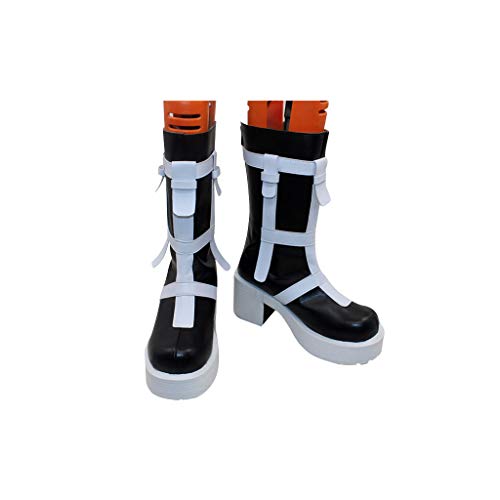 DUNHAO COS Men's Anime Black Rock Shooter Cosplay School Custom Shoes BootsMale US 7.5/EU40