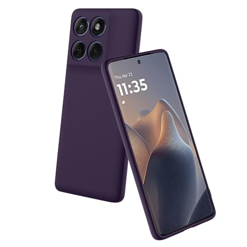 Image of Back Cover | Full Camera Protection | Premium Liquid Silicon Case | Flexible Bumper Case for Motorola Moto Edge 60 5G / Edge 60 Fusion 5G (Purple)