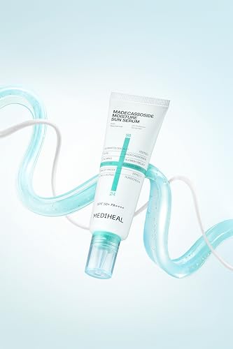 Image of MEDIHEAL Madecassoside Moisture Sun Serum SPF50+ PA++++, Hydrating Korean Sunscreen Serum with Centella Madecassoside for UV Protection, Blemish Care & Skin Barrier Repair, Lightweight Moisturizing K-Beauty Sunscreen (50g)