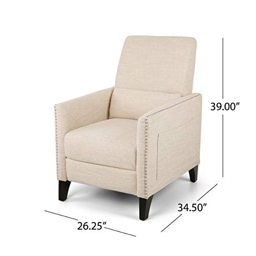 Sillón acolchonado beige marrón miniatura 3