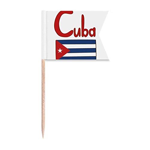 Drapeau Cuba gâteau marqueur de fromage pour déco de buffet net - 2