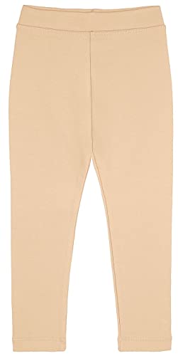Lilax Girls' Basic Solid Full Length Cotton Soft Leggings