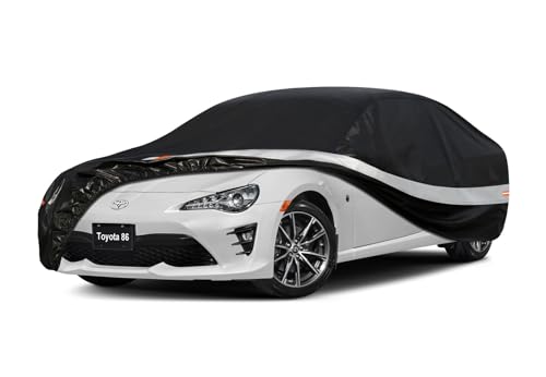 Image of 10 Layers Car Cover Custom Fit for Subaru BRZ (2012-2026) /Toyota 86(2012-2021), Waterproof All Weather for Automobiles, Outdoor Full Cover Sun Dust Rain Protection with Cotton. Black