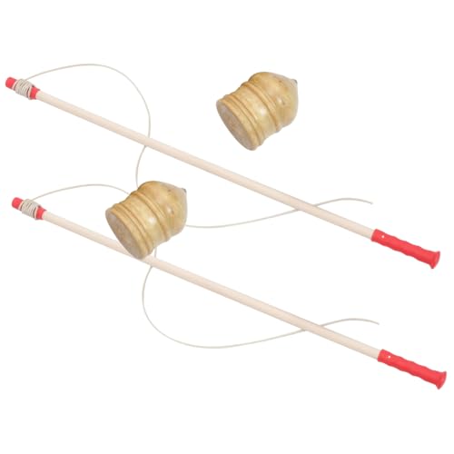 ORFOFE 2 Sets Traditional Wooden Gyro Toys for Boys and Girls Educational Plaything Fun and Interactive Boys and Girls Toys