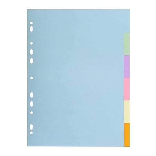 Register A4 Recyclingkarton 6-tlg (1, Pastell | 6-tlg)