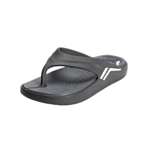 CLEIKS Herren Flip Flops Leichte Badelatschen Atmungsaktiv Für Den Garten (Grau, 43EU, SU9082)