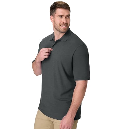 Hanes Men’s X-Temp Short Sleeve Polo Shirt, Midweight Men's Shirt
