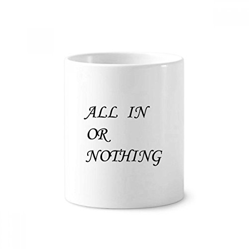 Cadeau tasse All In Or Nothing en céramique blanche 350ml pour bureau et papeterie