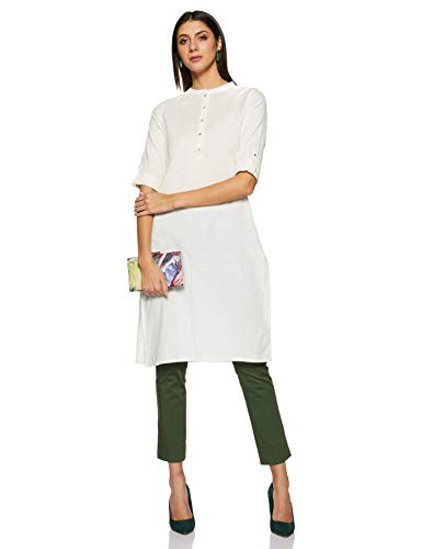Image of W for Woman Women's Cotton Straight Fit Straight Kurta