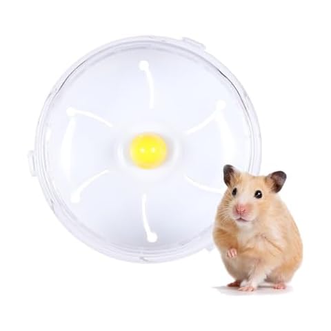 6.9 Inch Silent Hamster Exercise Wheel, Pets Large Exercise Running Wheel for Hamsters, Gerbils, Mice or Other Small Animals (White) Cover