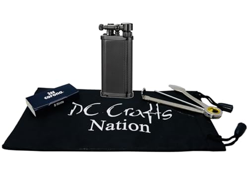 DC Crafts Pipe Bag with IM Corona Old Boy Pipe Lighter - Includes Czec