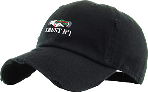 Image of KBETHOS Dad Hat Trust No One Royalty Hustle Vibe Baseball Cap Adjustable Cotton Vintage