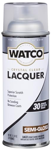 Watco 63181 Lacquer Clear Wood Finish Spray, 11.25 oz, Clear Semi-Gloss