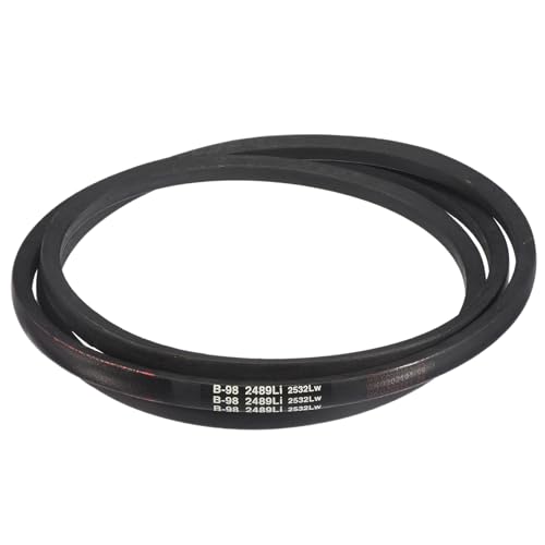 Image of uxcell 3 Pack B98 Classic Wrapped V-Belt, 101 inch Outside Circumference Wrapped Industrial Rubber V-Belt B Profile V-Belt for Industrial Machinery Equipment, Black