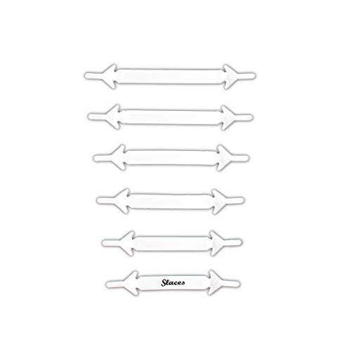 Gli originali Slaces Lacci per scarpe – Superficie Liscia – Unisex, Ricoperti in silicone, bianco (bianco), One size