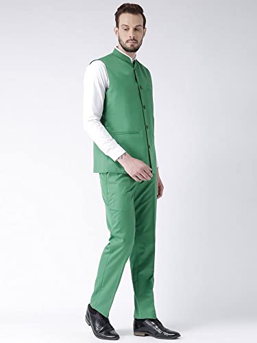 Image of Hangup Priambh Men's Cotton Kurta Green