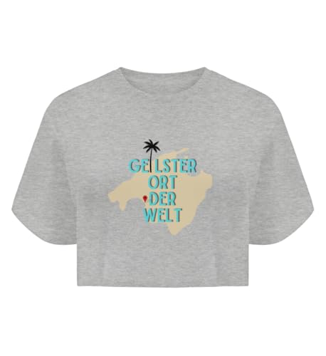 T-shirt Mallorca geilster Ort der Welt crop top boyfriend en coton biologique