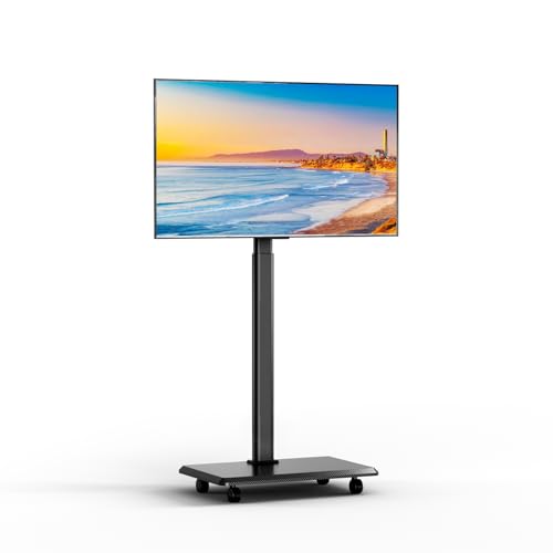 テレビスタンド モニタースタンド テレビカート tv stand キャスター付き 静音 ロック機能 26-70型対応 VESA規格 大型テレビに対応 高さ角度調整可能 ケーブル管理 安定性 鉄製 会議室 教室 オフェス 自宅用 ホワイト TC30-B-JP