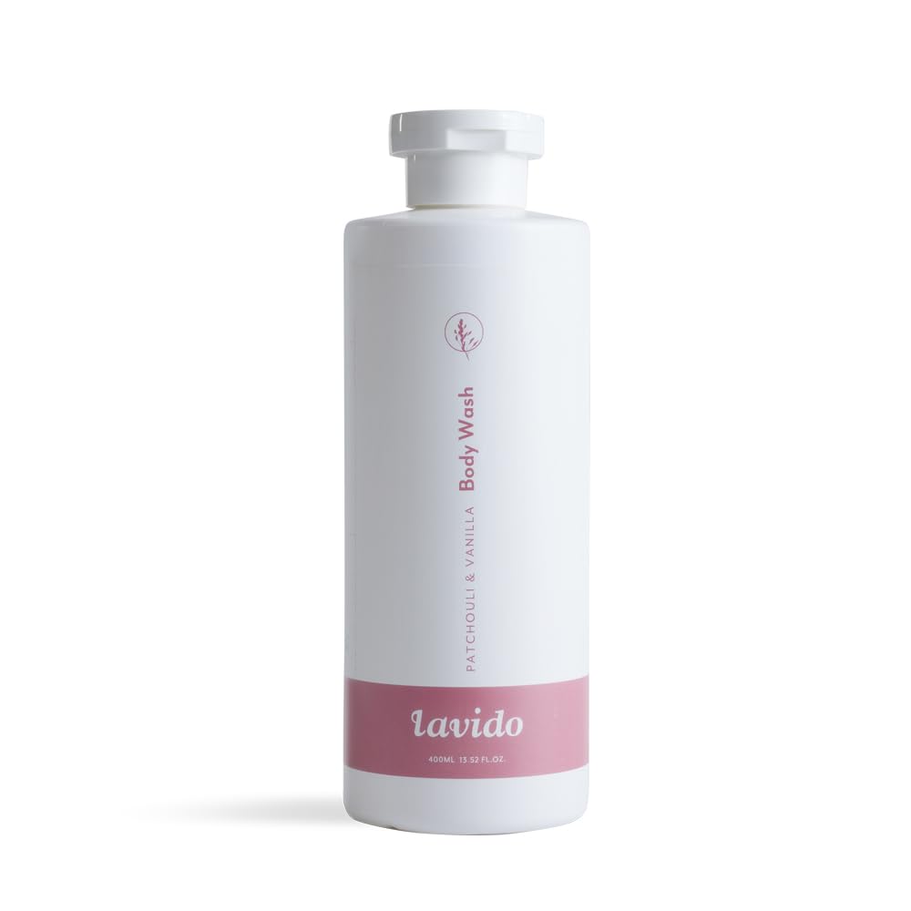 Lavido - Natural Patchouli + Vanilla Intoxicating Body Wash | Cleanse, Refresh + Hydrate Skin (13.5 fl oz | 400 ml) PACKAGING MAY VARY
