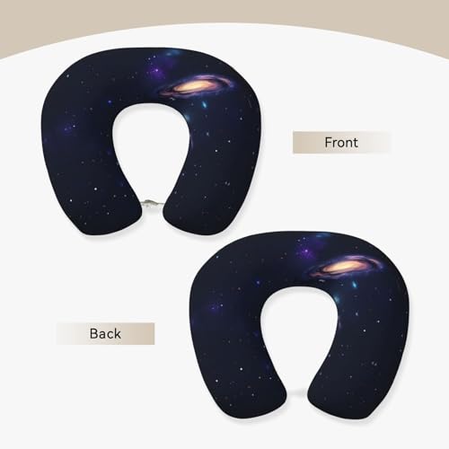 Almohada cervical de poliéster negra para viaje miniatura 3