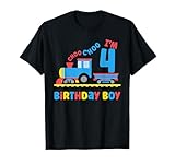 Photo Gallery ho 4 anni birthday boy funny choo train 4th birthday maglietta Photo Gallery ho 4 anni birthday boy funny choo train 4th birthday maglietta