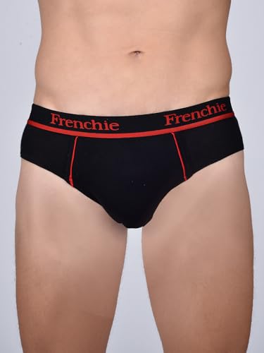 Image of Frenchie VIP Pro Mens 100% Cotton Brief with Outer Elastic Ultrasoft Waistband Briefs Combo for Mens, Assorted