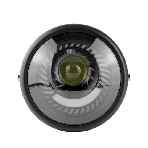 Moto phare LED rond 6.5 pouces DRL feu de conduite pour Café Racer