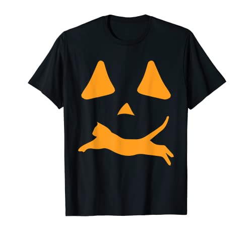 Halloween Pumpkin Cat Lover Jackolantern Mashup T-Shirt