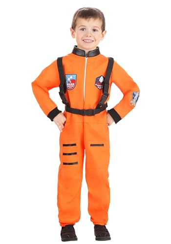 Disfraz de astronauta infantil naranja clásico