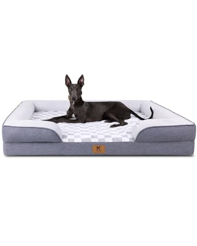 KSIIA Waterproof Orthopedic Dog Bed for Large Dogs