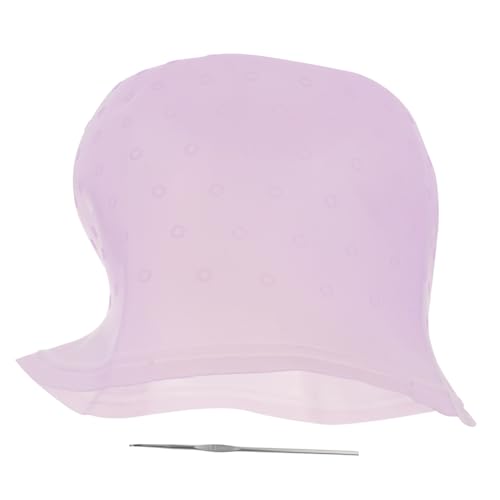 NULYLU Hair Highlight Cap Professional Silicone Dyeing Cap Hooks Comfortable Salon Hair Coloring Tool