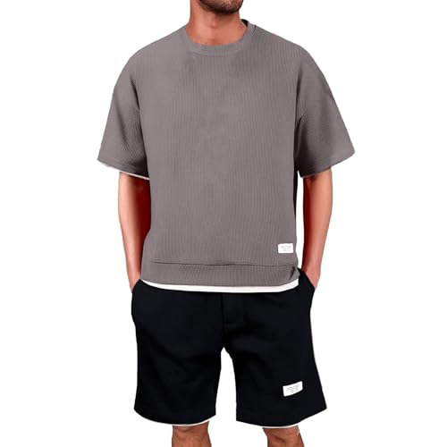 Ensemble 2 pièces homme coton haut de gamme jogging confortable sport A53