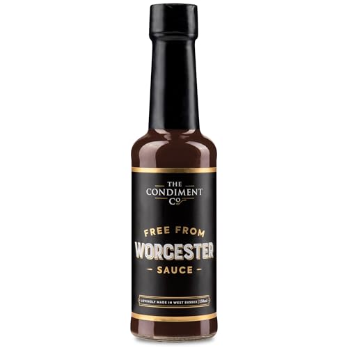 The Condiment Company Free From Worcester Sauce 155g - Gluten Free Worcestershire Sauce Vegetarian and Vegan Friendly For Marinades Cooking & Seasoning