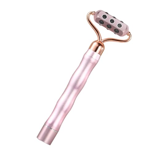 FRCOLOR Masajeador De Jade Facial Rodillo De Masaje Ejercitador De Mandíbula De Consulta Dispositivo De Estiramiento Facial Levantamiento Facial Rosa Piedra De Germanio