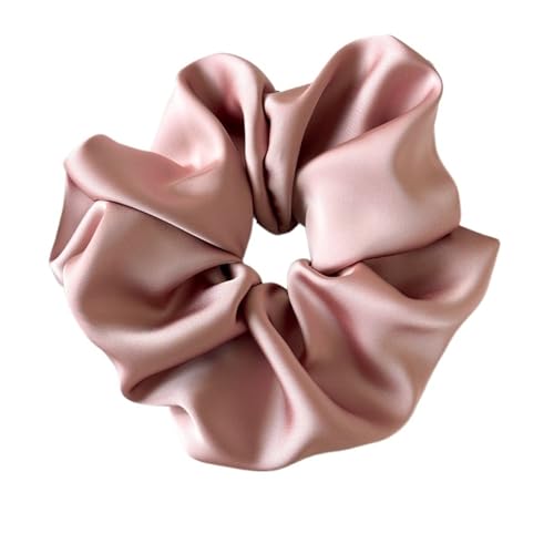 Chouchou cheveux anti casse rose clair grand format pour elastique doux